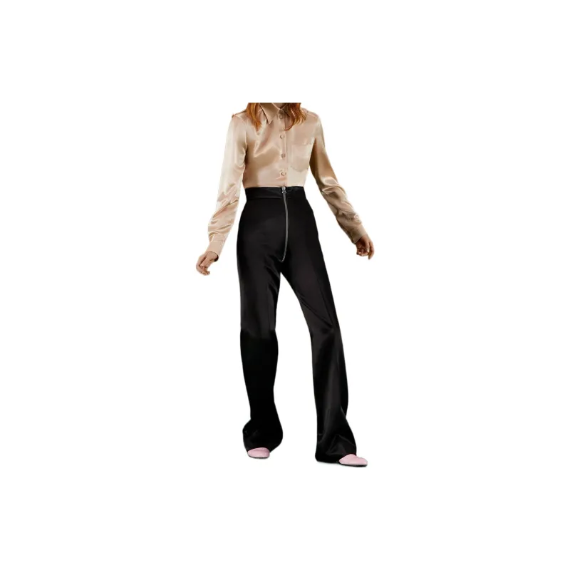 GUCCI Satin Straight leg Trousers-3