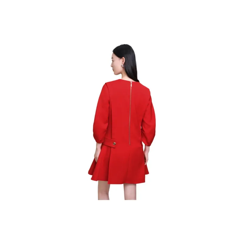 JZ. ANNAKRO Long Sleeved Dress Women's Red-4