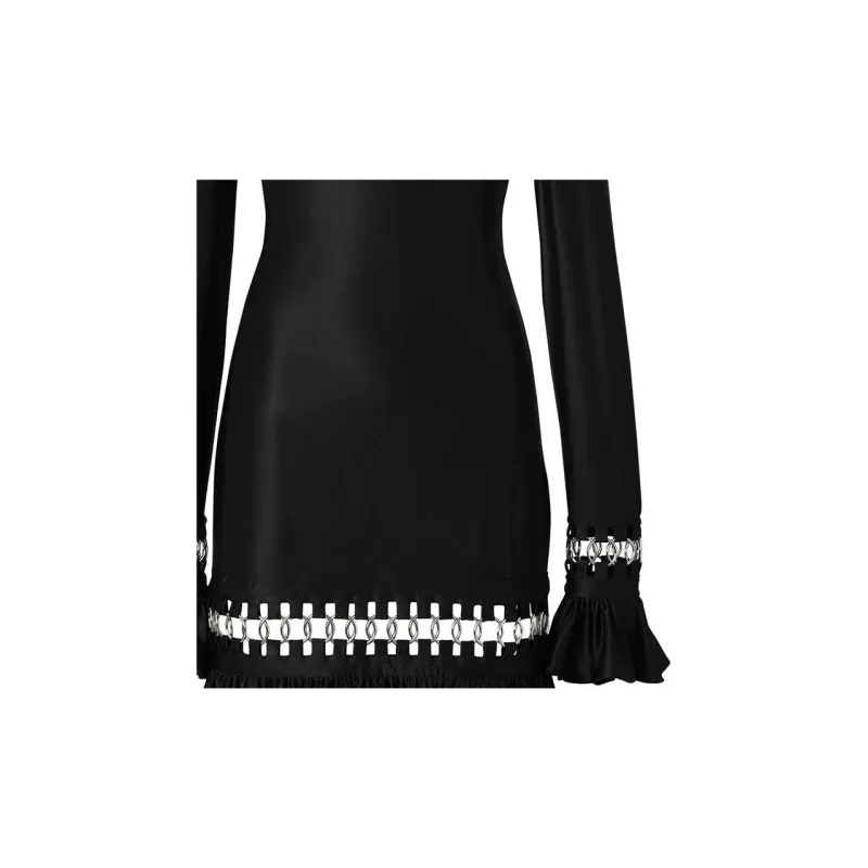 Burberry Ring Embellished Mini Dress 'Black'-4