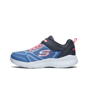 Skechers Snap Sprints Durable Breathable Low Top Running Shoes Black Blue Teenagers