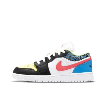Jordan Kids Air Jordan 1 Low 'White Mesh/Multicolor' Sneakers