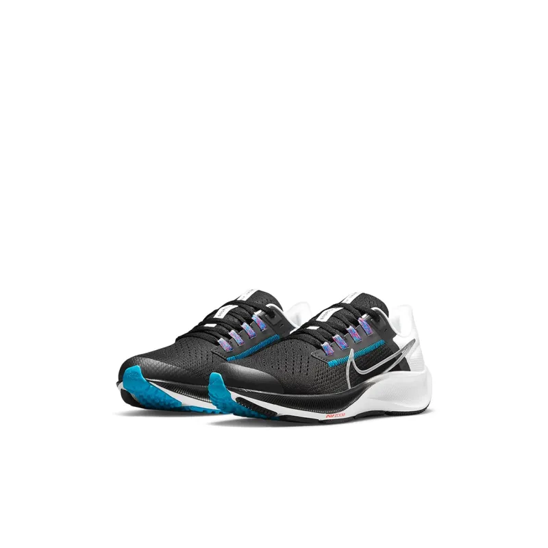 Nike Air Pegasus 38 Black Metallic Silver GS-2