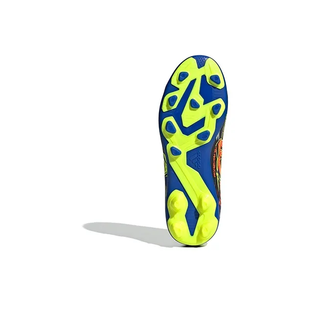 Adidas Messi Messi 19.4 Fxg Slip Resistant Low Top Soccer Shoes Blue Red Yellow Kids'-5