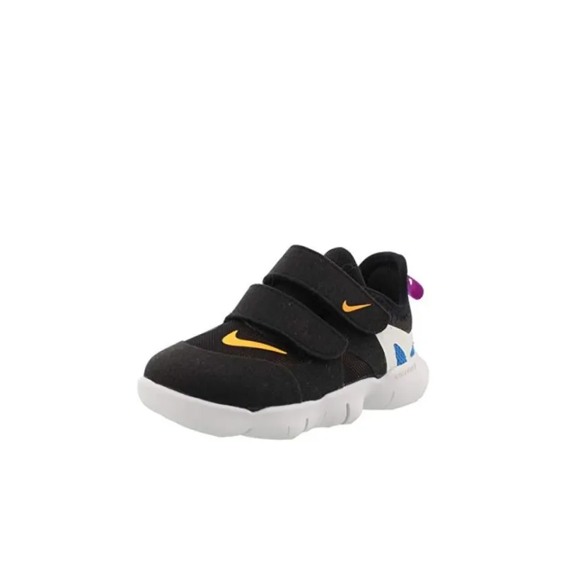 Nike Free RN 5.0 Low Top Running Shoes Black Yellow Infant And Toddler-2