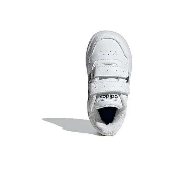 Adidas Neo Hoops 2.0 Abrasion Resistant Low Top Toddler Shoes White Black Infant And Toddler-4