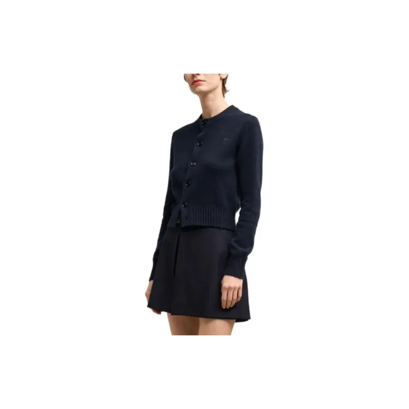AMIPARIS Paris Ami De Coeur Logo Embroidered Knit Cardigan-3