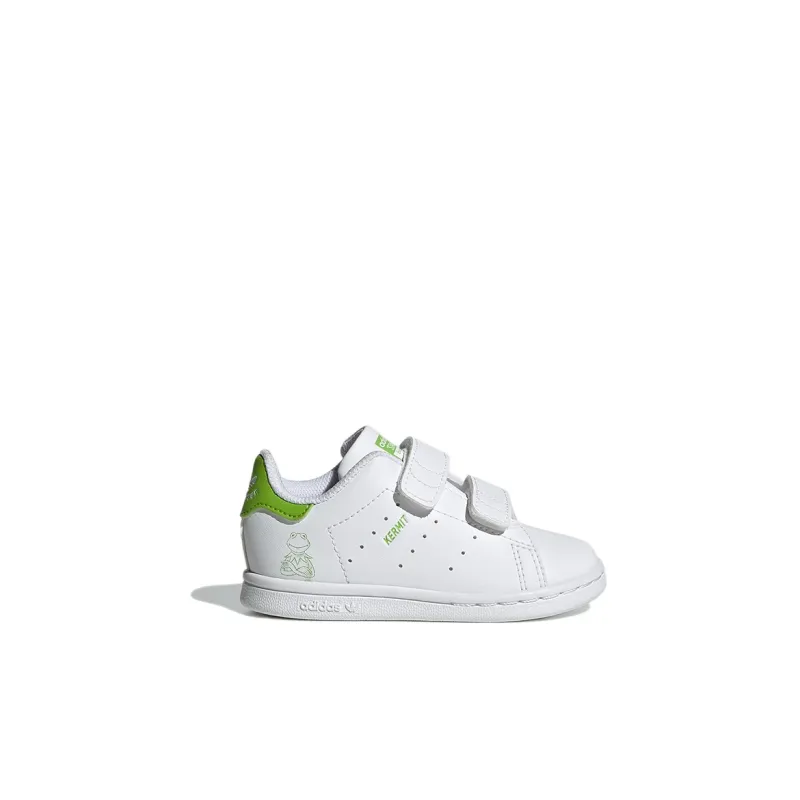 Kermit The Frog x Adidas Originals STAN SMITH Cf I Low-Top Skateboard Shoes White Green Infant And Toddler-1