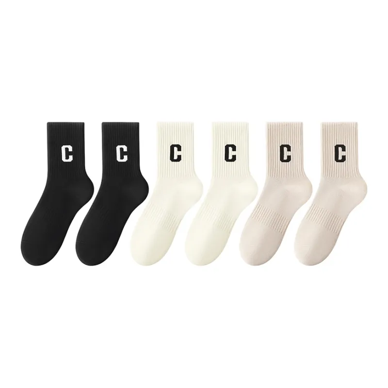 H YXIANG Mid Calf Socks Women's 6 Pack-4