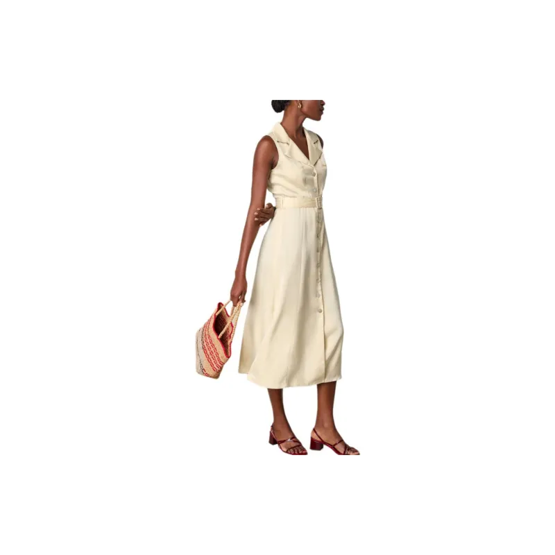 Rouje RAQUEL DRESS Sleeveless Dress Women's Beige-2