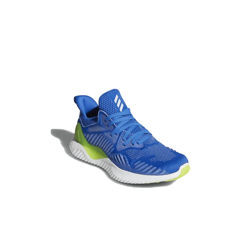 Adidas AlphaBounce K Abrasion-Resistant Low-Top Kids' Running Shoes Blue Yellow Kids'-2