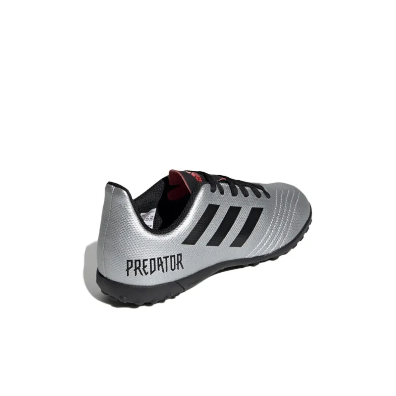 Adidas Predator19.4 Anti Slip Wear Resistant Low Top Kids' Soccer Shoes Silver Black Children Aged 3 7 Years Old-3