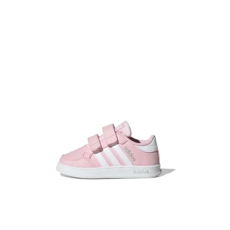 Adidas Neo Breaknet Low Top Skateboard Shoes Pink White Infant And Toddler-0
