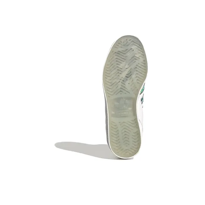 Adidas Originals Hardcourt Anti Slip Wear Resistant Mid Top Kids' Skateboarding Shoes White Teenagers-4