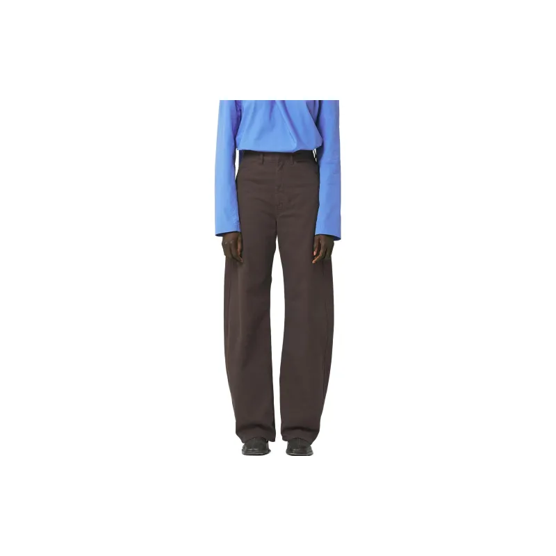 Lemaire High Waisted Curved Pants 'Espresso'-2