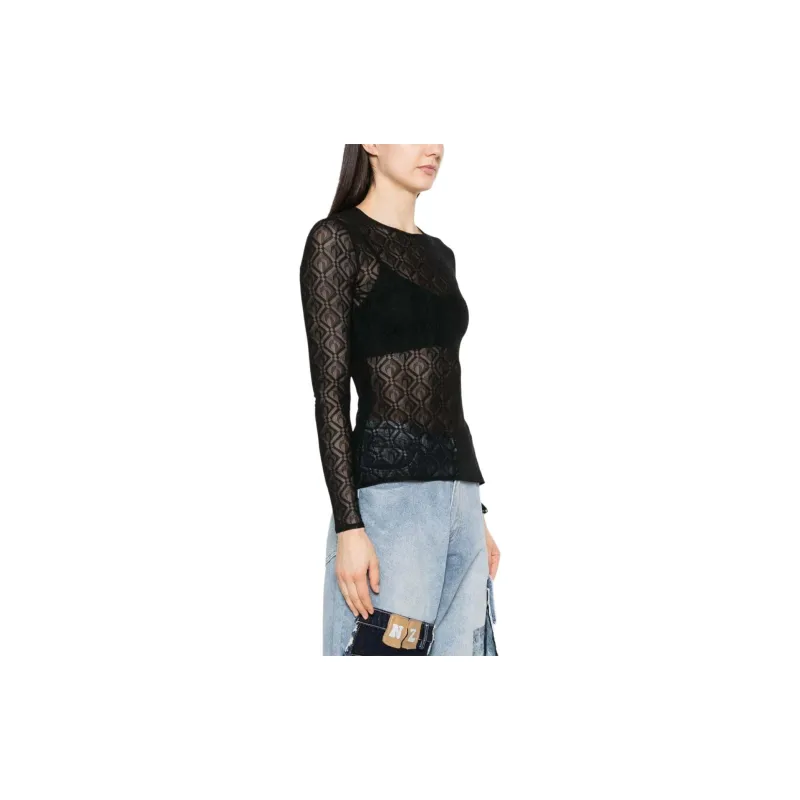 Marine Serre Moon Diamant jacquard Top-2