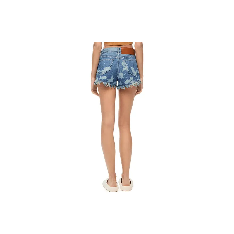 LOEWE SS23 Denim Shorts Women's Light Blue-3