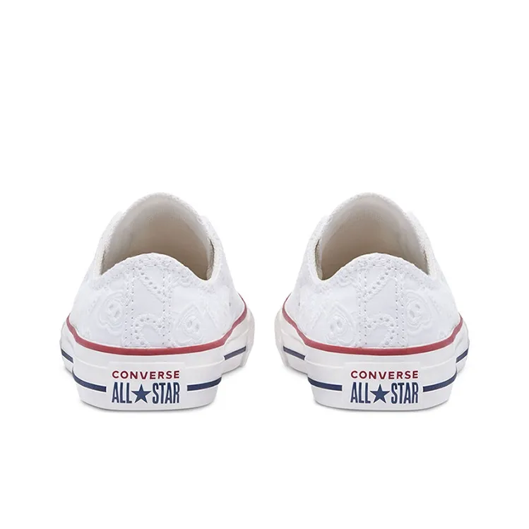 Converse Chuck Taylor All Star Slip Resistant Anti Kick Low Top Kids' Skateboarding Shoes Print White Teenagers-4