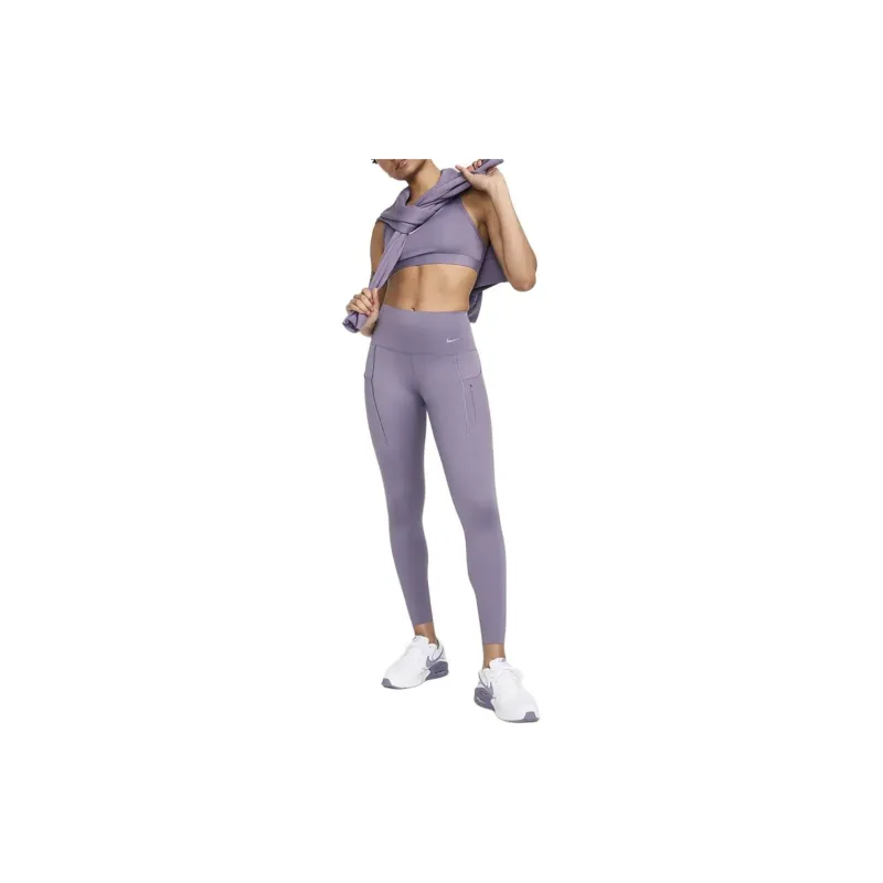 Nike Firm-Support High-Waisted 7/8 Leggings With Pockets Athletic Trousers Women's Purple-2