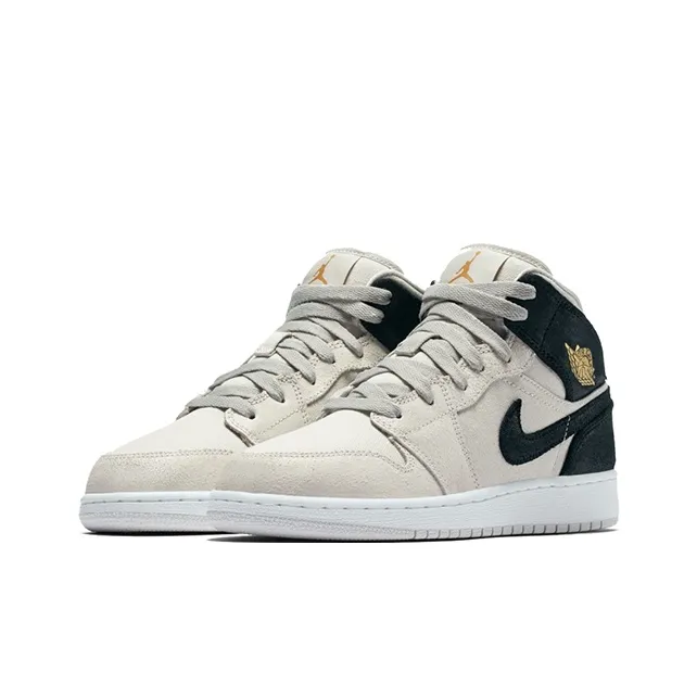 Jordan 1 Retro Mid GS Light Bone-2