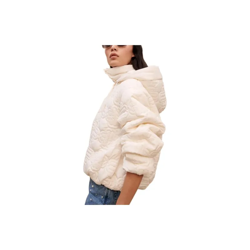 Maje Capsule Puffer Jackets Women's White-1