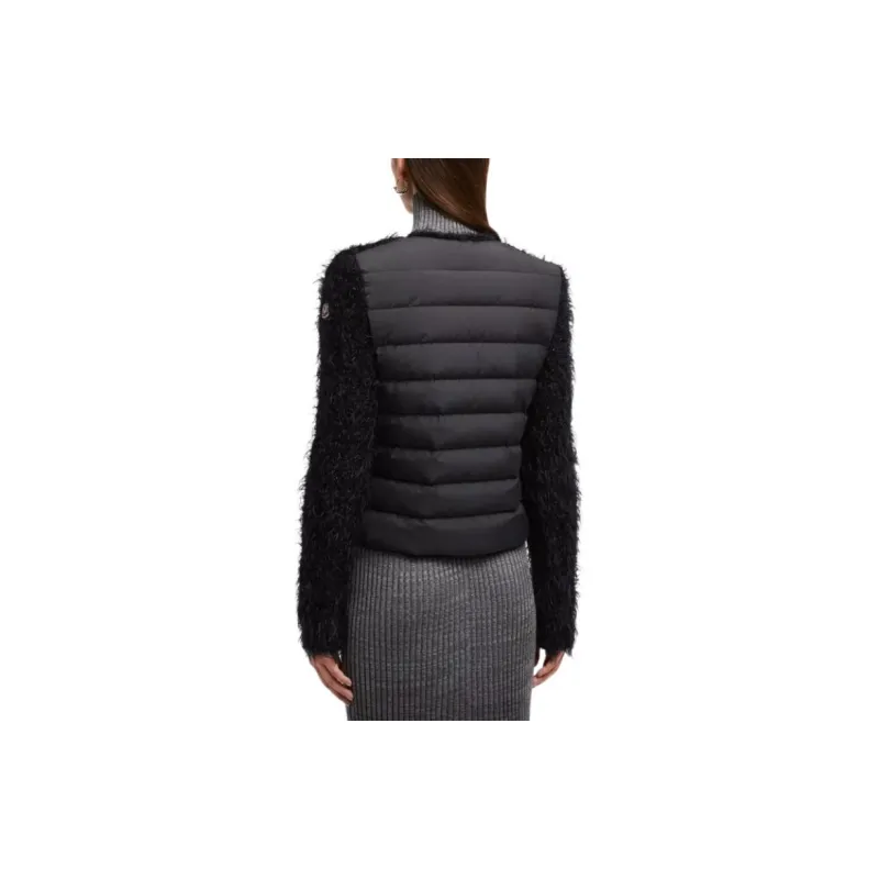 Moncler Logo Patch Knitted Down Jacket-2