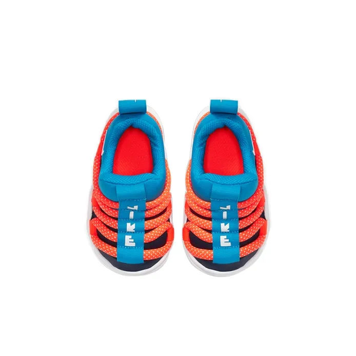 Nike Novice Anti-Slip Wear-Resistant Low-Top Sports Casual Shoes Blue Orange TD Infant And Toddler-2