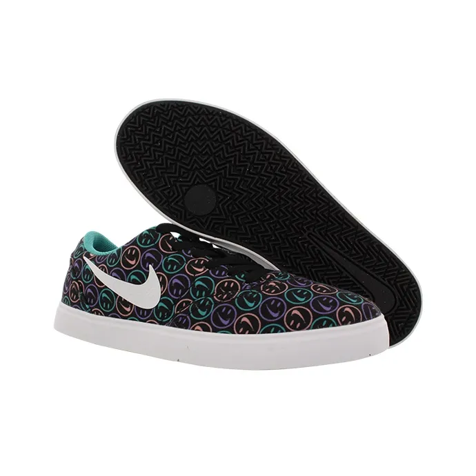 Nike SB Check Canvas Low Top Kids' Skateboarding Shoes Black Purple Teenagers-3