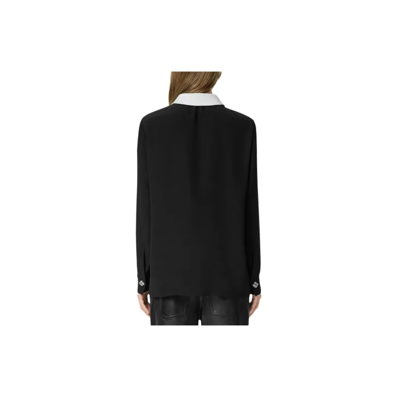 VERSACE Contrast Collar Long Sleeved Shirt-3