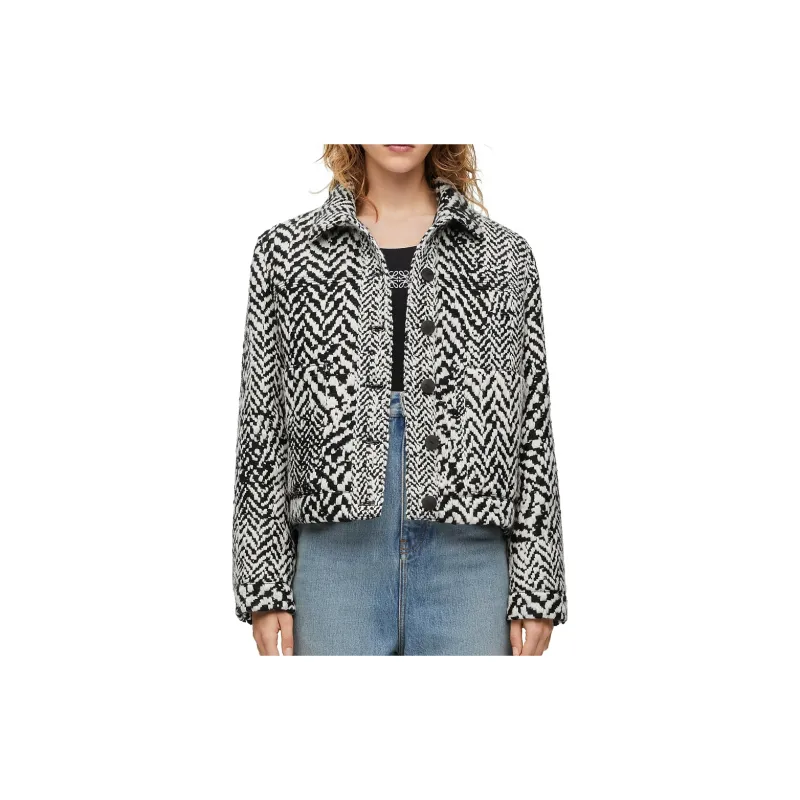 LOEWE SS24 Jackets Coats Women's Black White-2