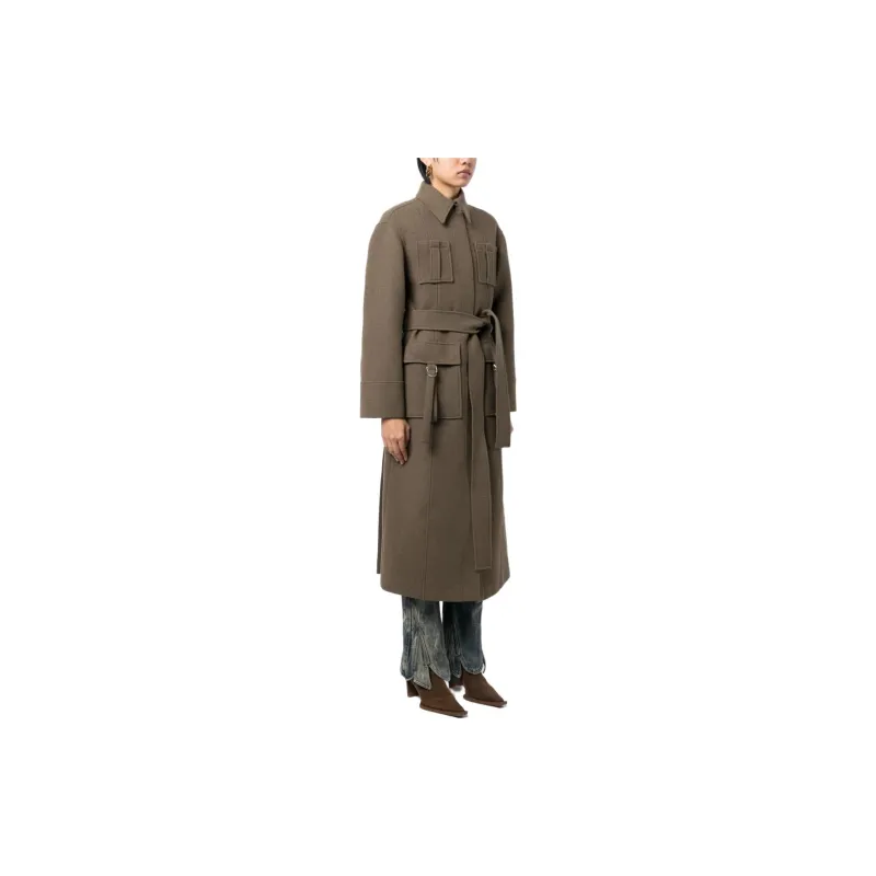Blumarine Coats Women's Brown-3