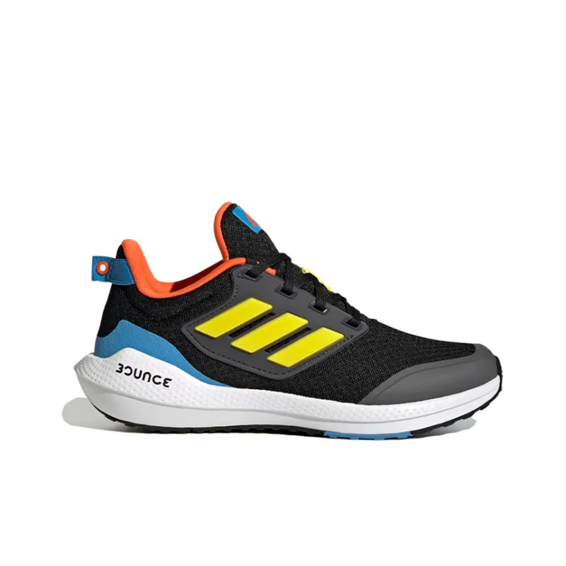 Adidas EQ21 Run 2.0 J Comfortable Low-Top Kids' Running Shoes Black Yellow Teenagers-1