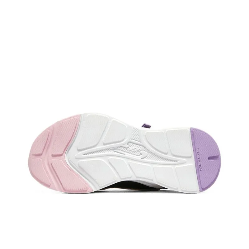 Skechers Slip Resistant Cushioning Abrasion Resistant Kids Lifestyle Shoes Black Pink Teenagers-4