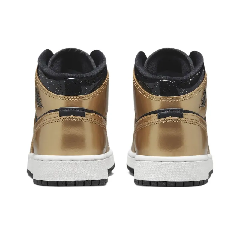 Jordan 1 Mid SE Metallic Gold Black GS-4