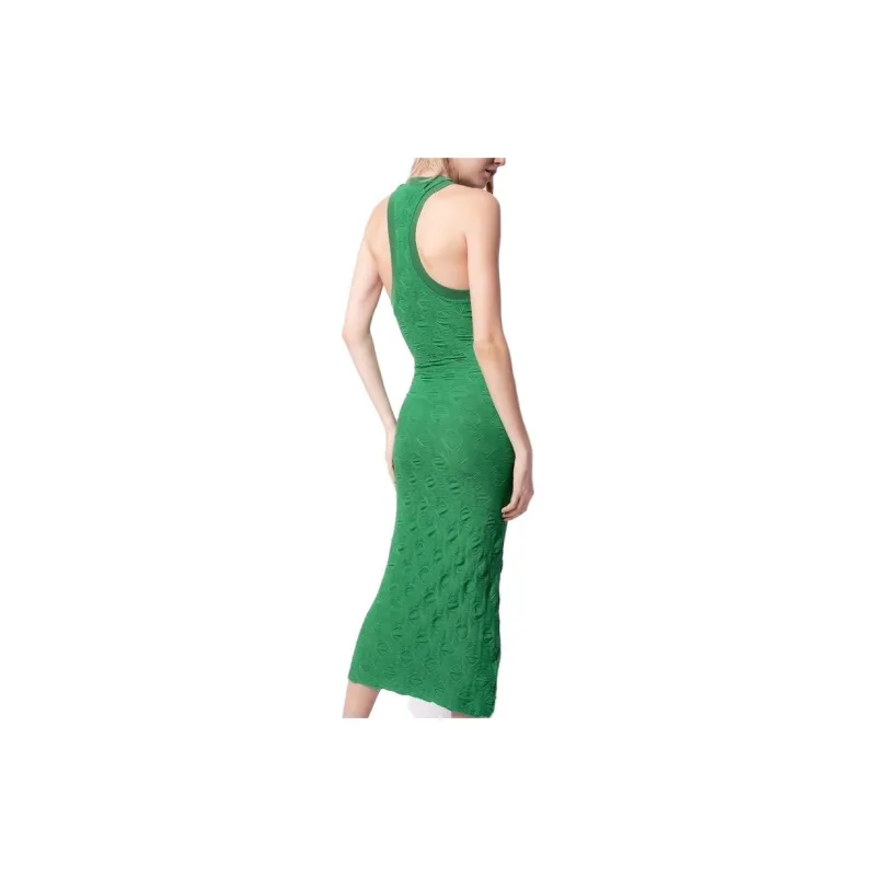 PINKO Sleeveless Dresses Women's Green-2