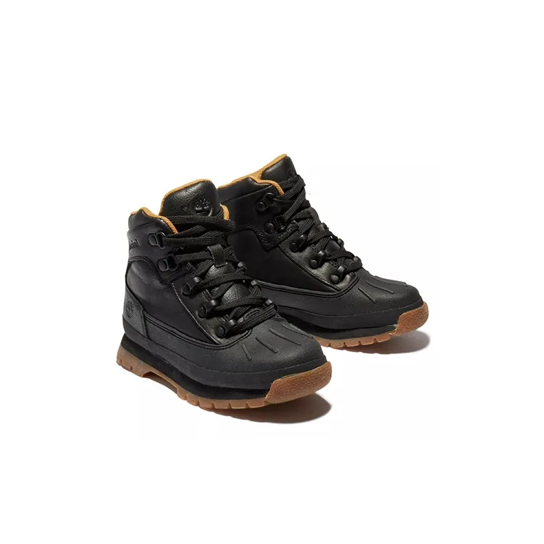 Timberland Euro Hiker Wear-Resistant Low Shaft Kids' Boots Carbon Black Kids'-3