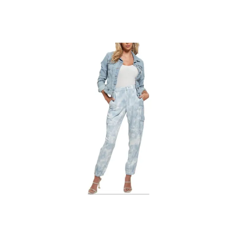 GUESS Bowie Cargo Chino Pants Cargo Pants Women's Blue-1