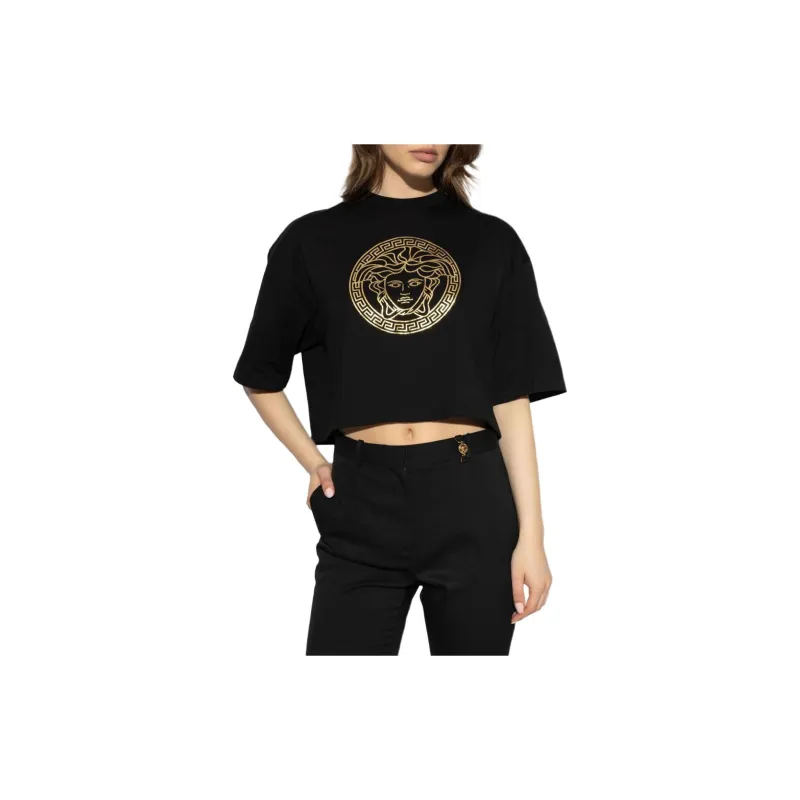 VERSACE Cropped Short Sleeved Top-1