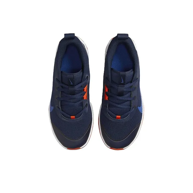 Nike Omni Multi-Court Cushioning Anti-Slip And Wear-Resistant Low-Top Kids Lifestyle Shoes Blue White Teenagers-3