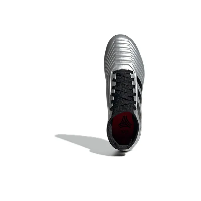 Adidas Predator Tango 19.3 Wear-Resistant Mid-Top Kids' Soccer Shoes Silver Black Patchwork Children Aged 3-7 Years Old-3