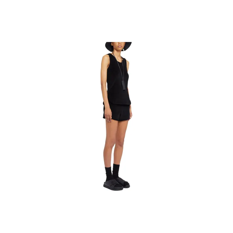 JIL SANDER Logo-appliqué Velvet Tank Top-3