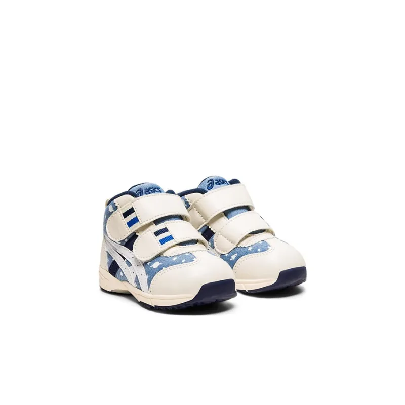 Asics GD Runner Baby CT Mid 4 Anti Slip Wear Resistant Mid Top Toddler Shoes Beige White Blue Infant And Toddler-2
