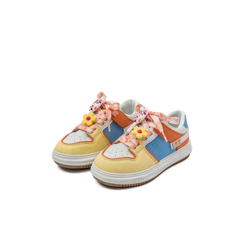 KAPPA KIDS Wear Resistant Slip Resistant Low Top Skateboard Shoes Beige White Moon Kids'-2