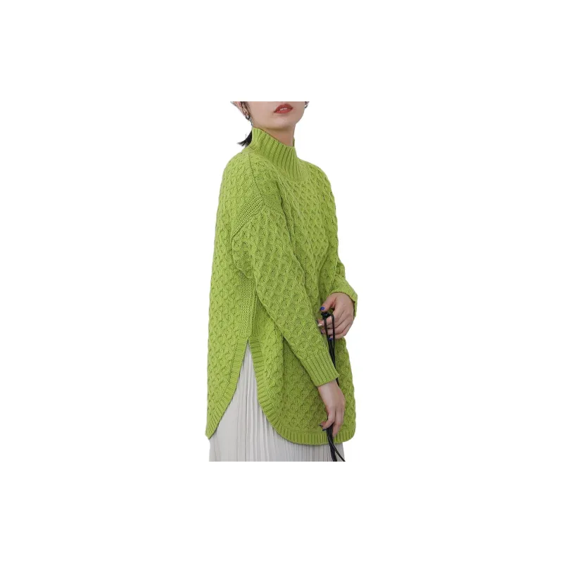 Beams HEART Sweater Women's Pistachio Green-3