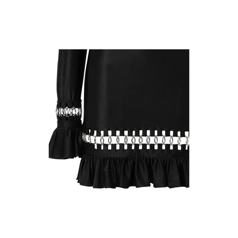 Burberry Ring Embellished Mini Dress 'Black'-6