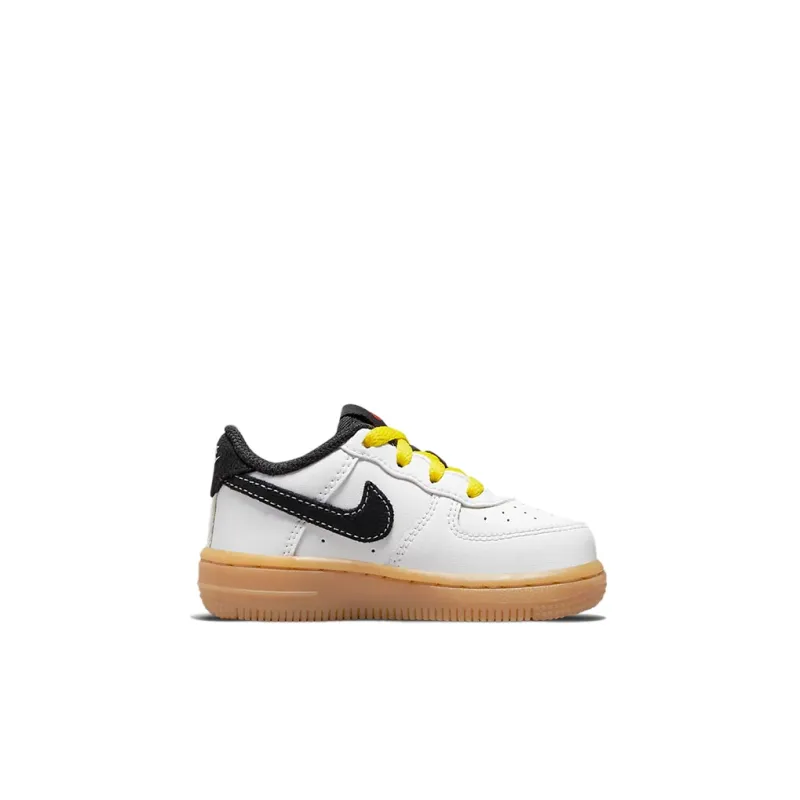 Nike Air Force 1 LV8 Low Top Skateboard Shoes White Brown Infant And Toddler-1