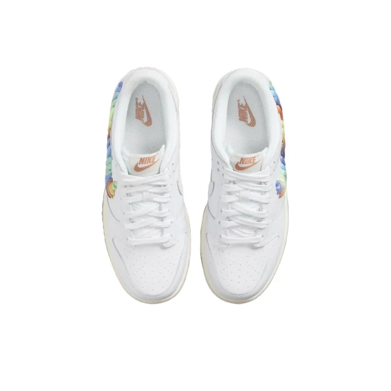 Nike Dunk Low SE Rainbow Lace Swoosh White GS-3