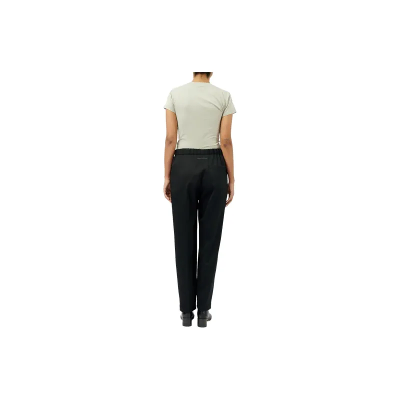 MM6 Maison Margiela Drawstring Tailoring Wool Trousers-2