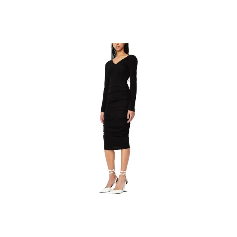 ARMANI EXCHANGE Long Sleeved Dresses Women's Black-3