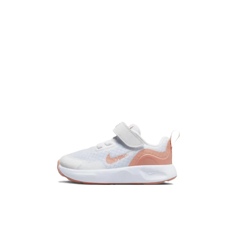 Nike Wearallday Slip Resistant Cushioning Abrasion Resistant Low Top Toddler Shoes White Orange Infant And Toddler-0