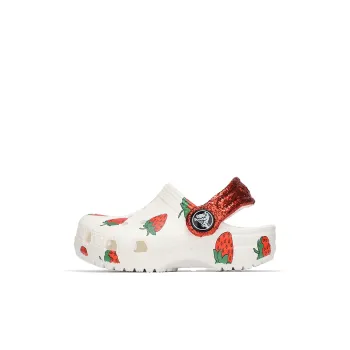 Crocs Classic Clog Anti-Slip Anti-Kick Children's Sandals White Red Kids'